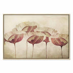 Beige Floral Wide Canvas Print