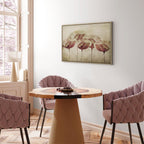 Beige Floral Wide Canvas Print