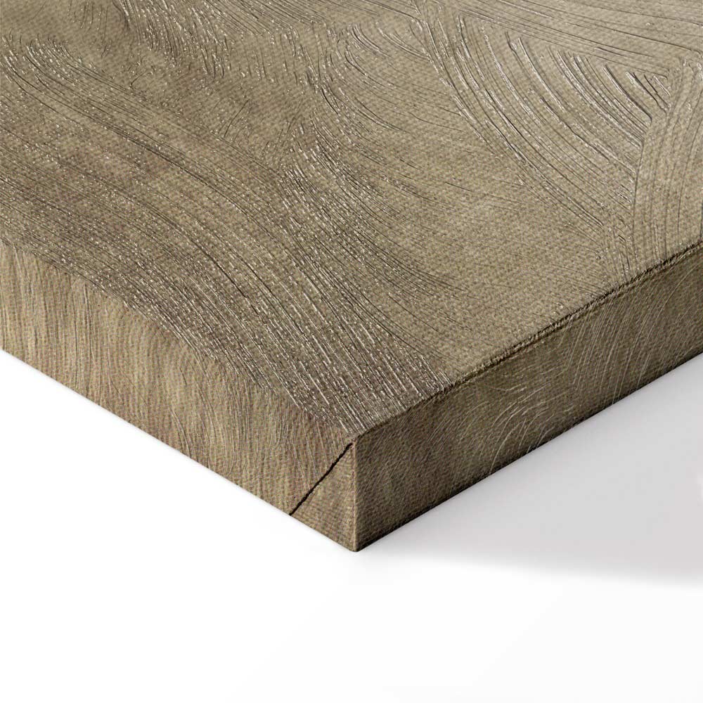 Beige Floral Wide Canvas Print