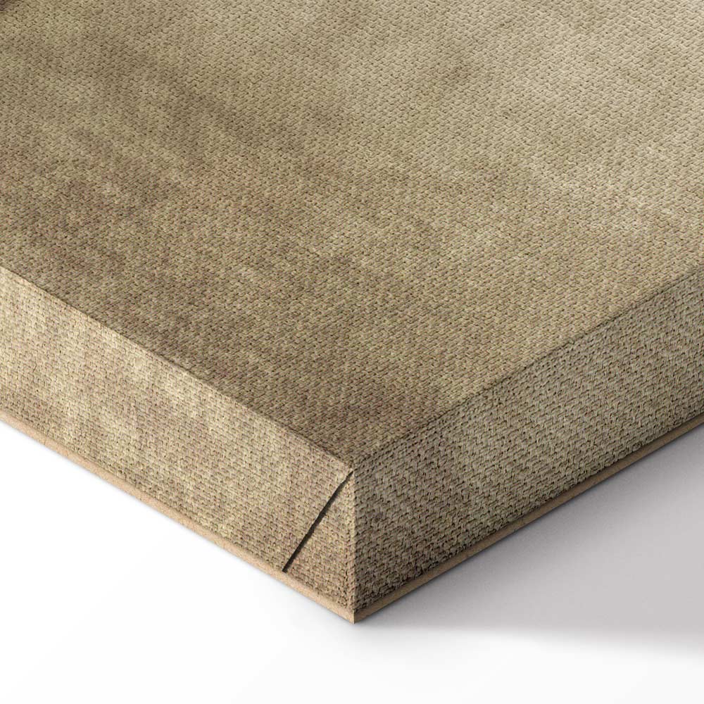 Beige Floral Wide Canvas Print