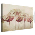 Beige Floral Wide Canvas Print