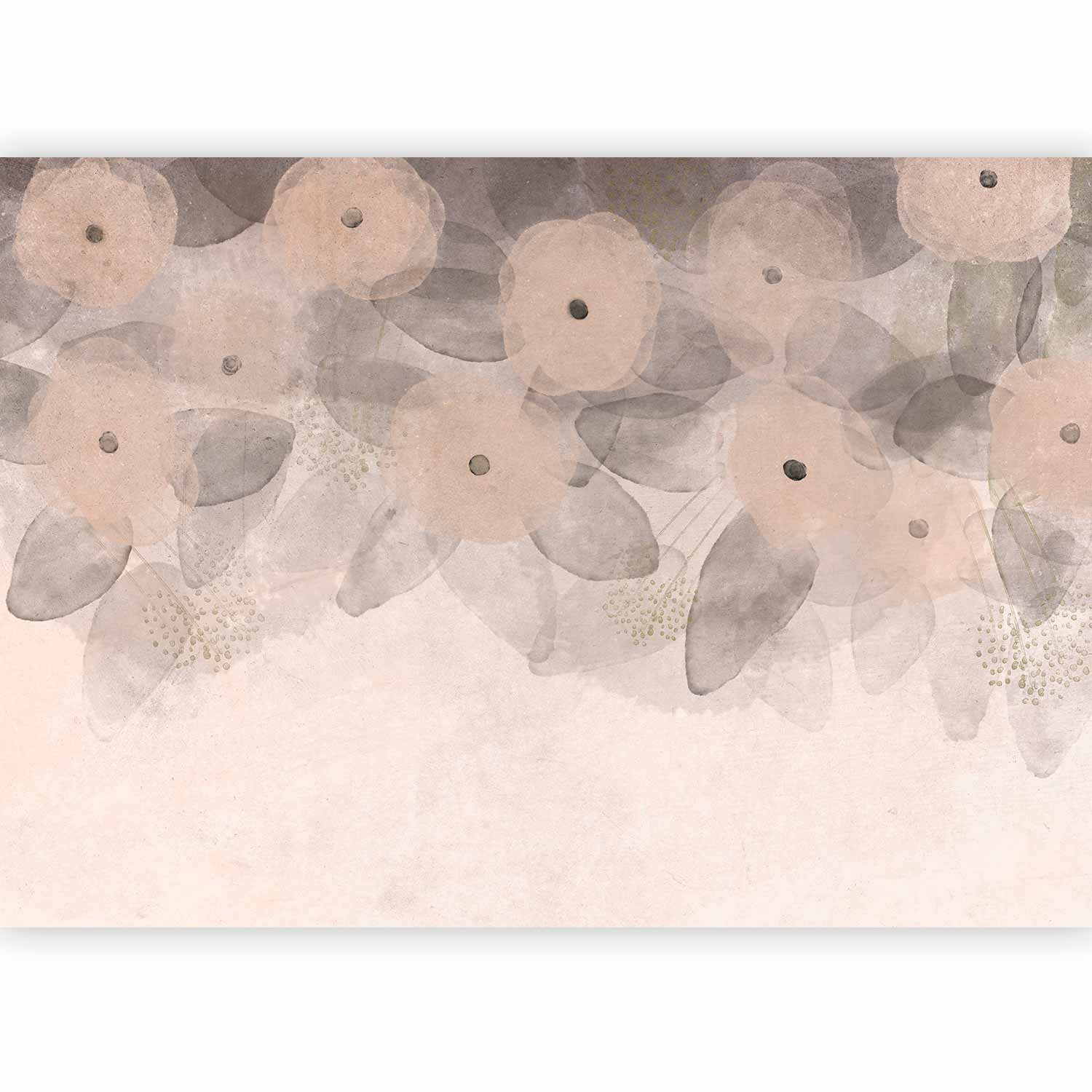 Wall Mural - Minimalist Meadow on Beige Textured Background