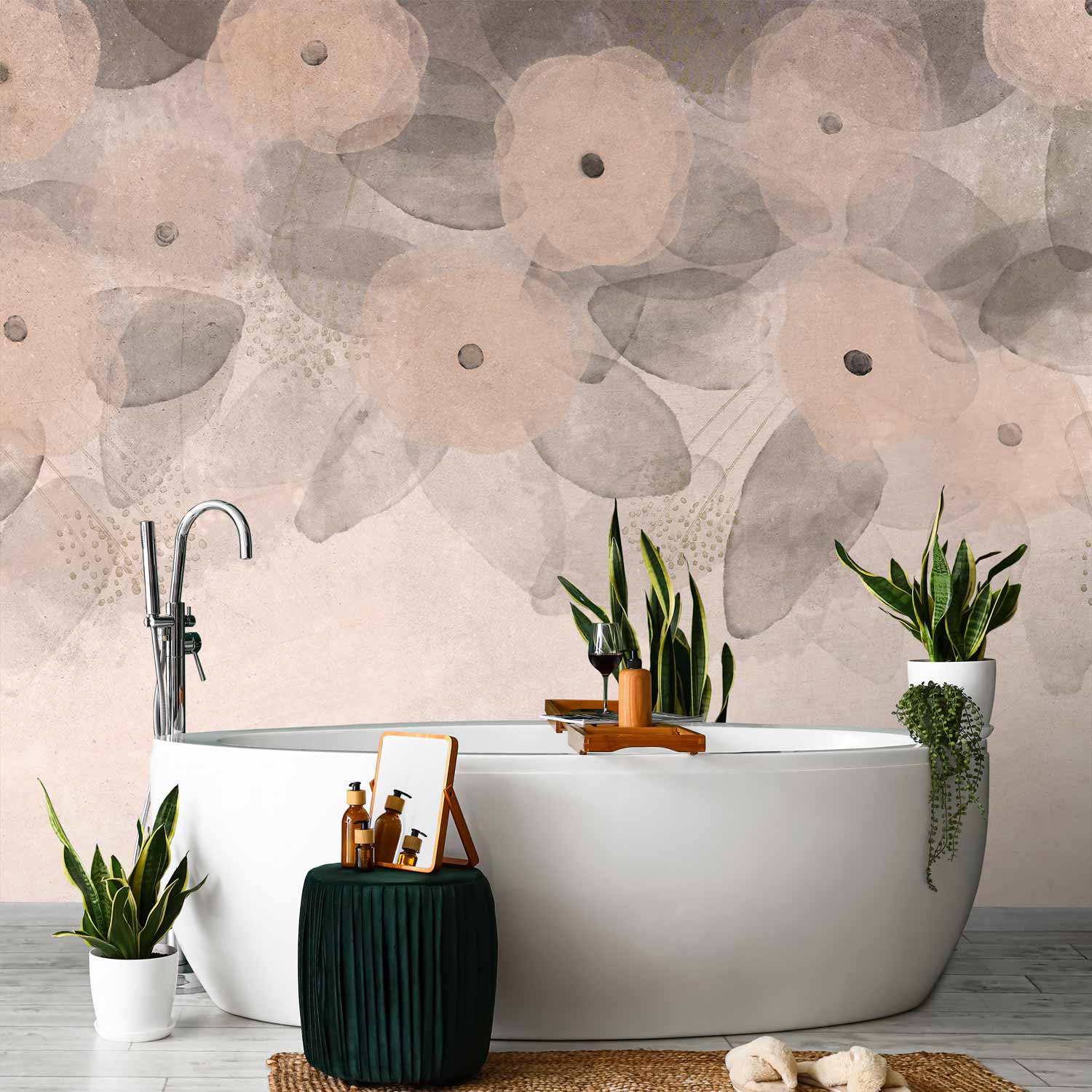 Minimalist Meadow Beige Textured Wall Mural