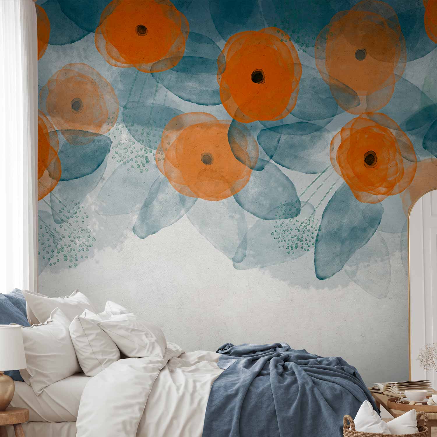 Watercolour Floral Garden Wall Mural