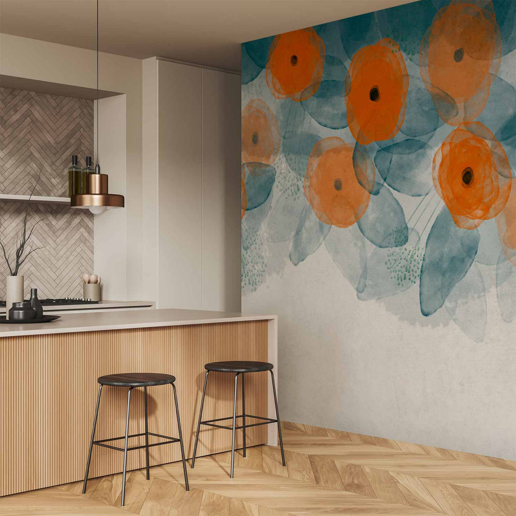 Watercolour Floral Garden Wall Mural