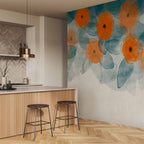 Watercolour Floral Garden Wall Mural