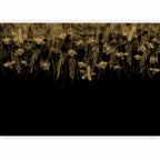 Wall Mural Nature Landscape Leaves Sepia Flowers