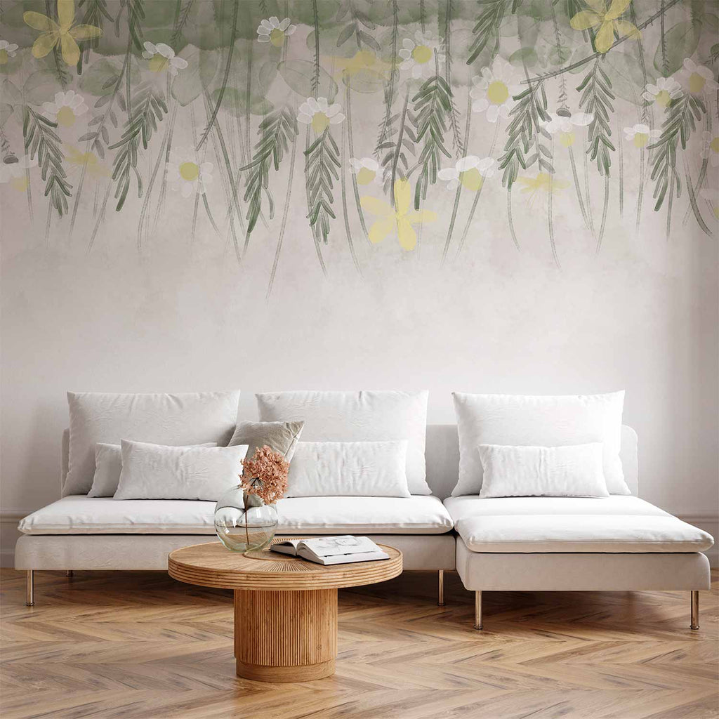 Wall Mural Home Herbarium Subtle Floral Watercolour