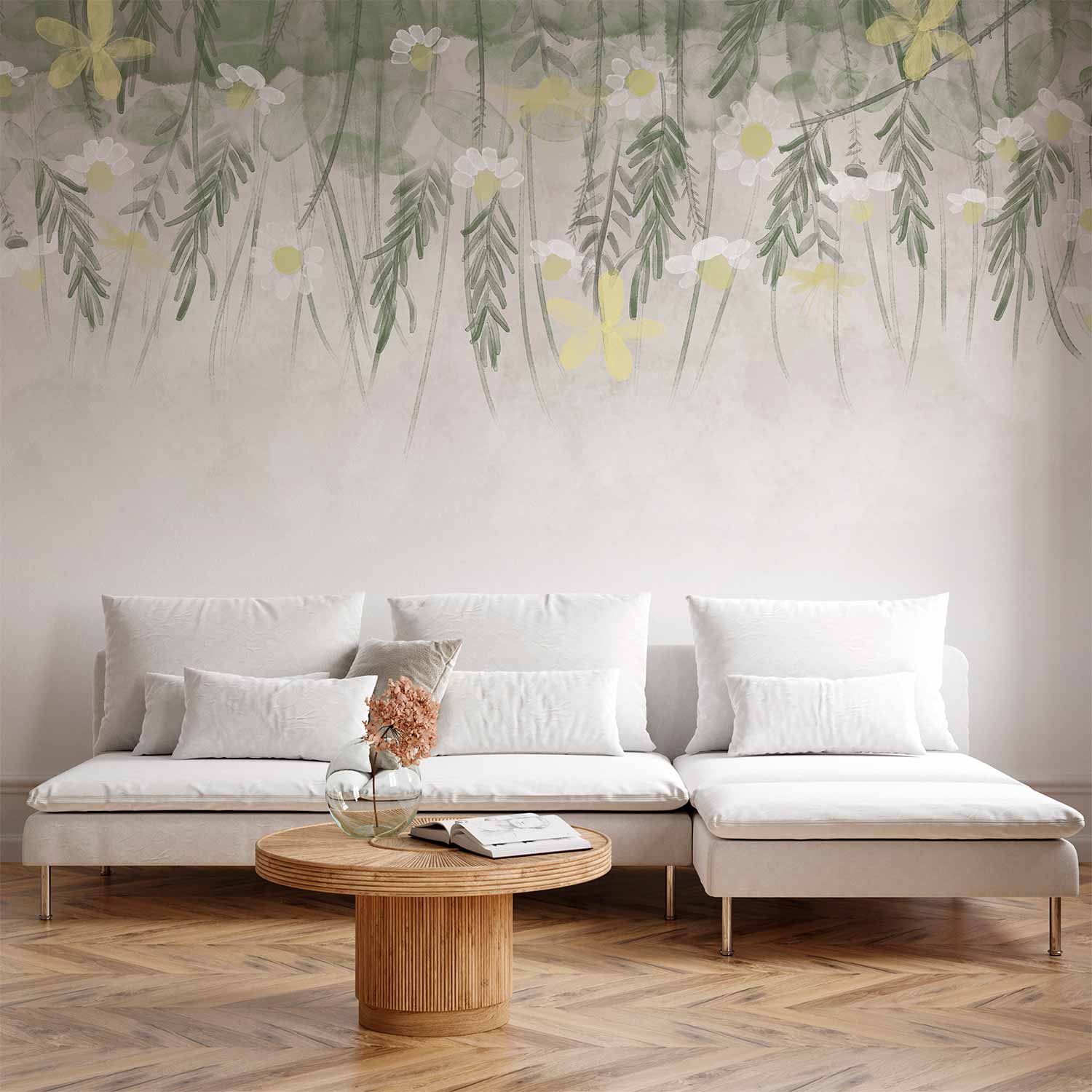 Wall Mural Home Herbarium Subtle Floral Watercolour