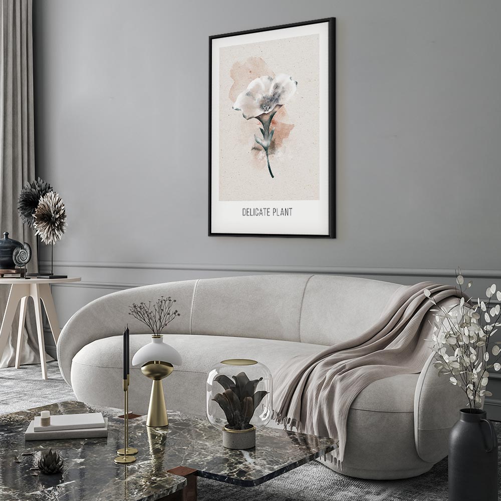 Delicate Plant Vertical Canvas Print