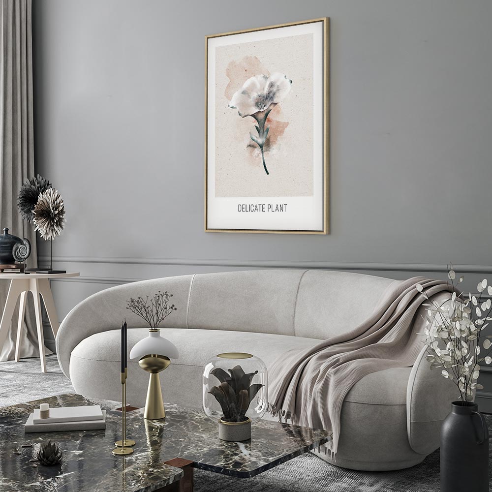 Delicate Plant Vertical Canvas Print