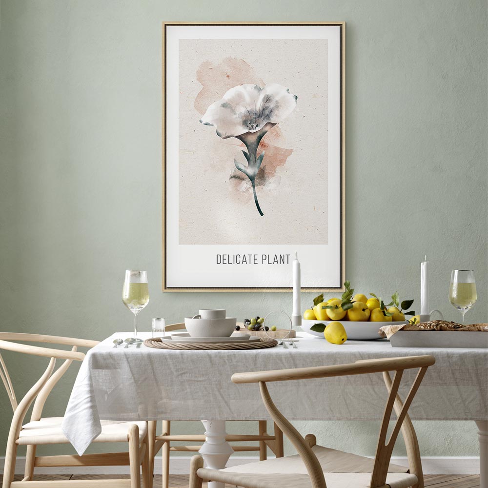 Delicate Plant Vertical Canvas Print