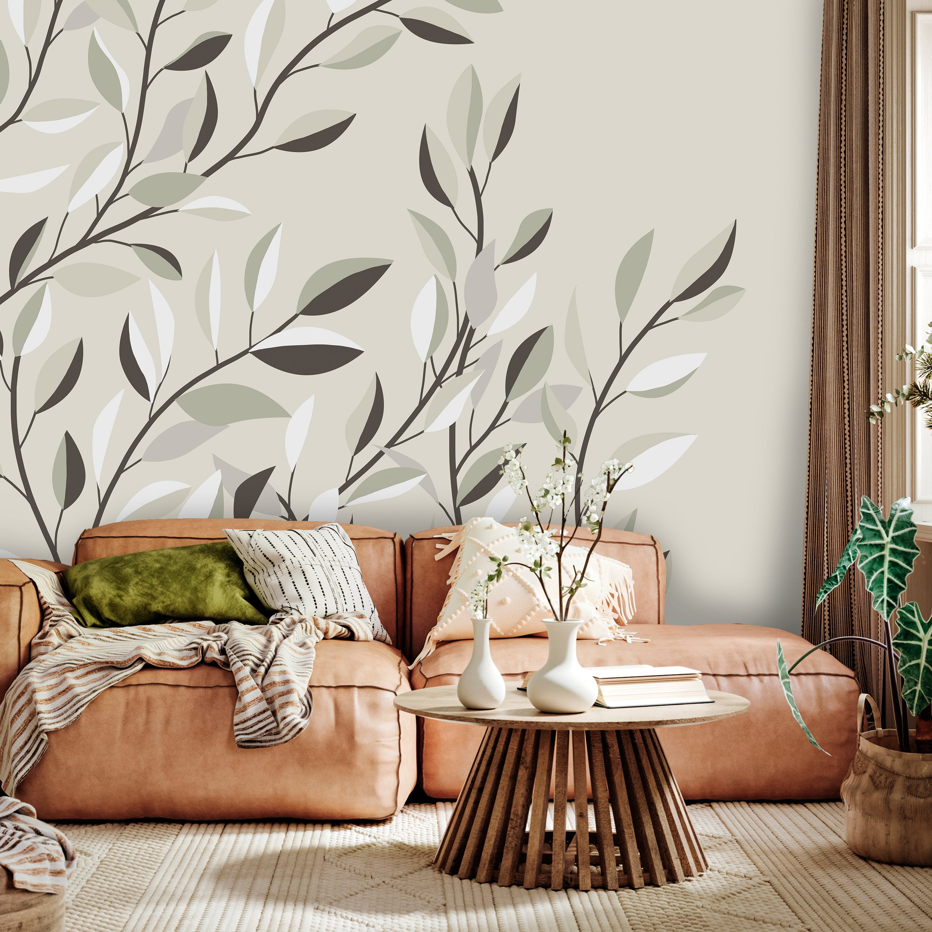 Wall Mural Leaves Climbing Leaves - First Variant