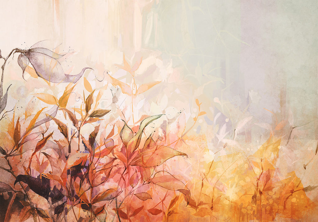 Wall Mural Leaves Flaming Meadow