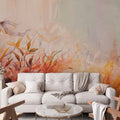 Watercolor Flaming Meadow Floral Landscape Wall Mural