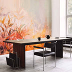 Watercolor Flaming Meadow Floral Landscape Wall Mural