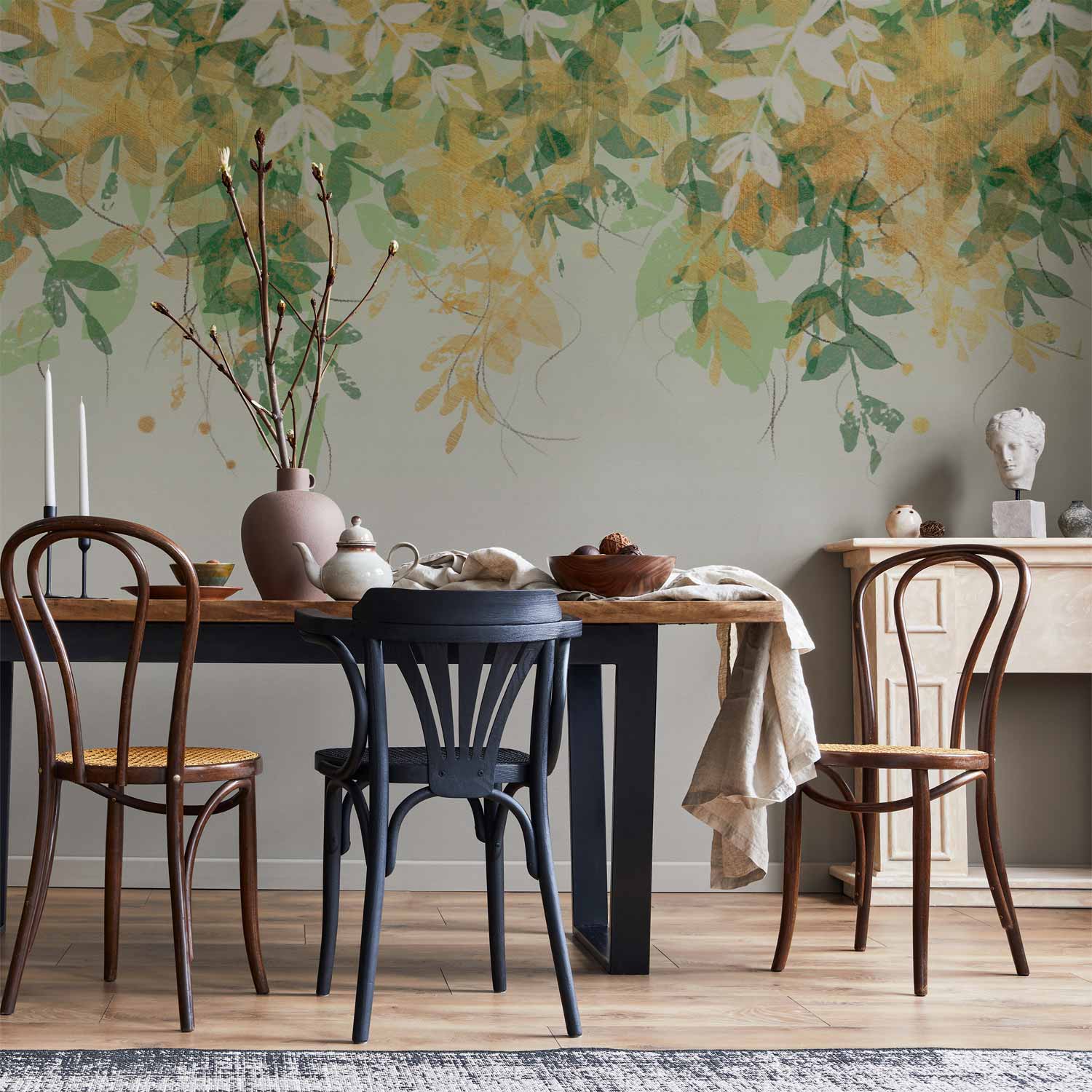 Green Leaves Nature Wall Mural