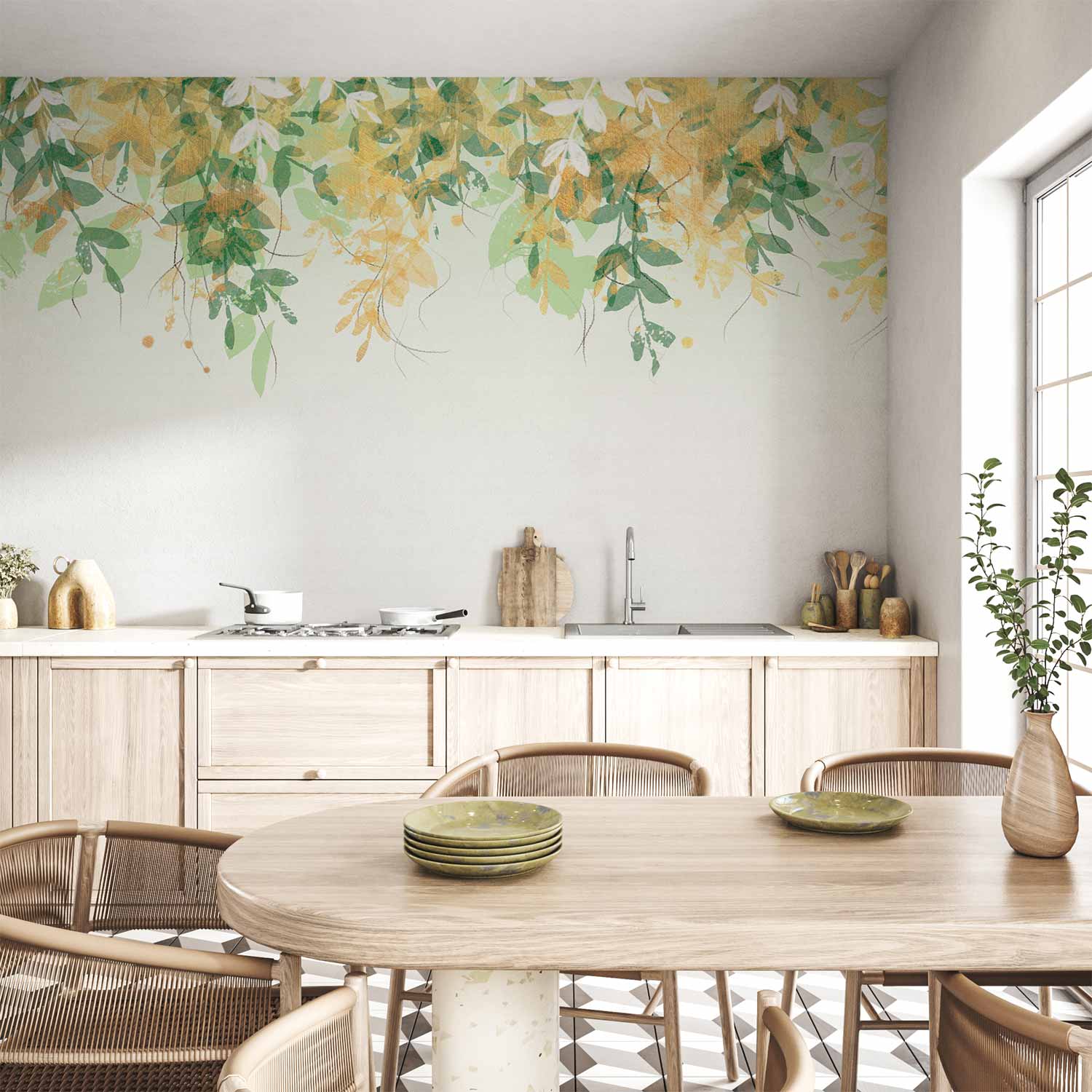 Wall Mural Leaves Under Vegetation