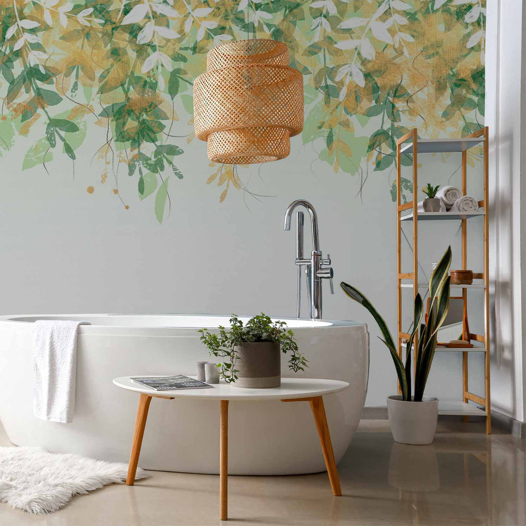 Green Leaves Nature Wall Mural