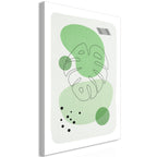 Leinwanddruck Monstera-Blätter, vertikal, Grün