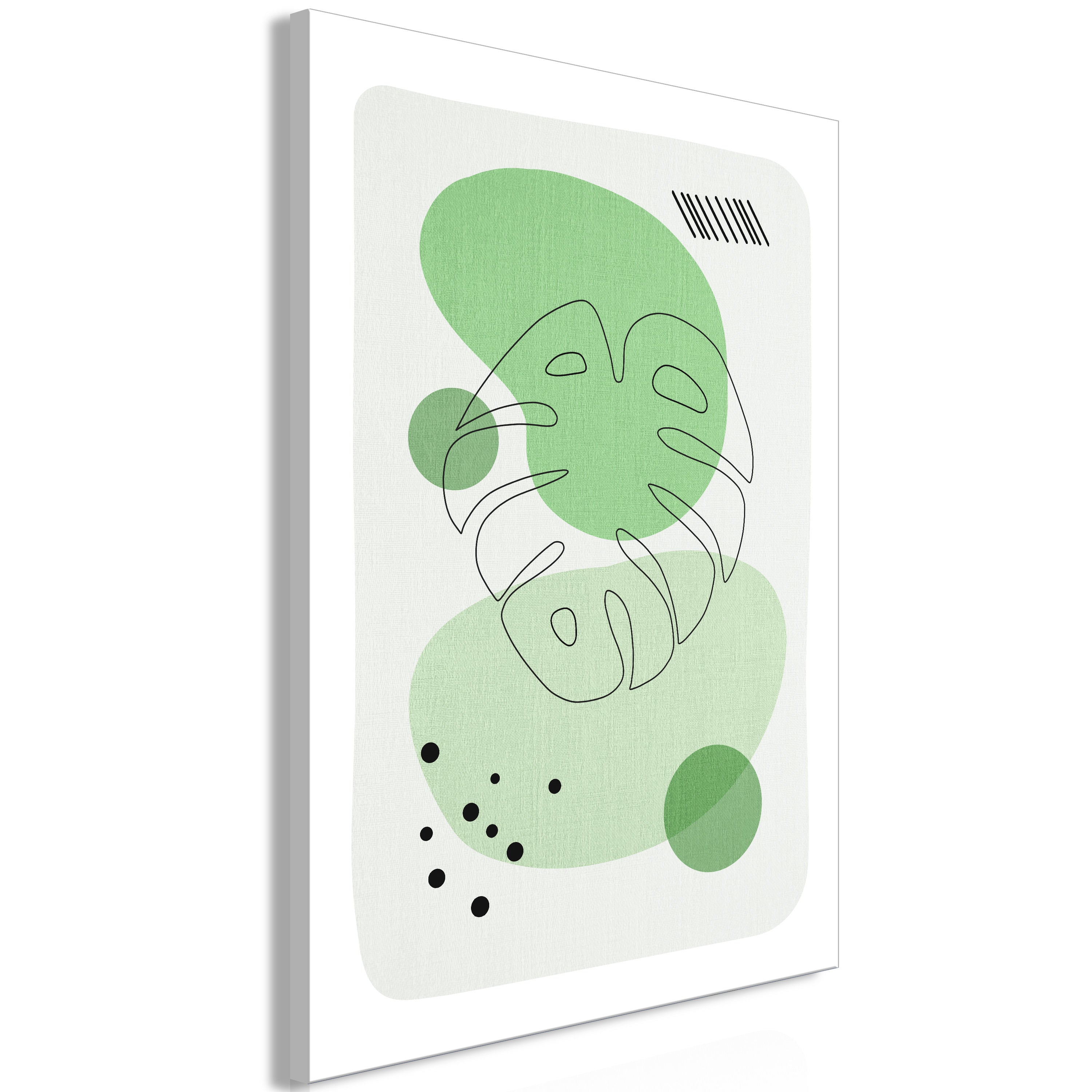 Leinwanddruck Monstera-Blätter, vertikal, Grün