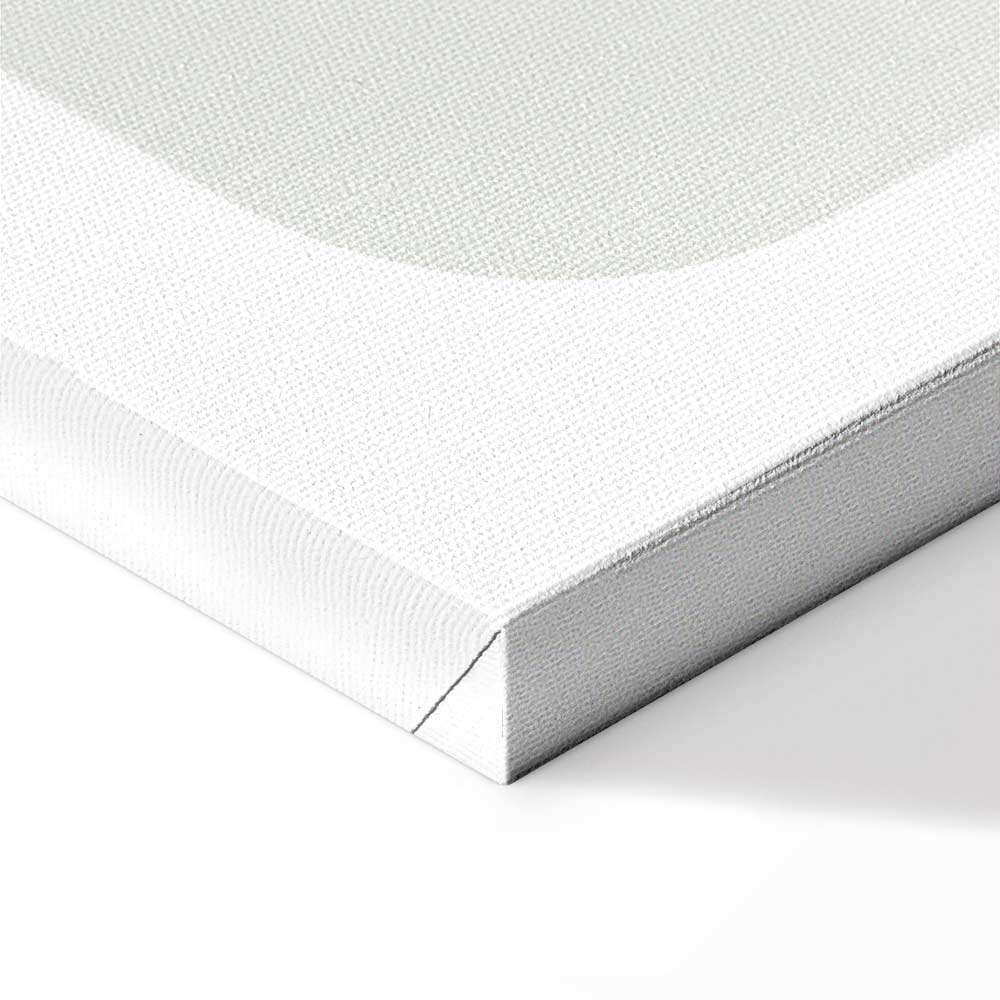 Monstera Line Art Green Canvas Print