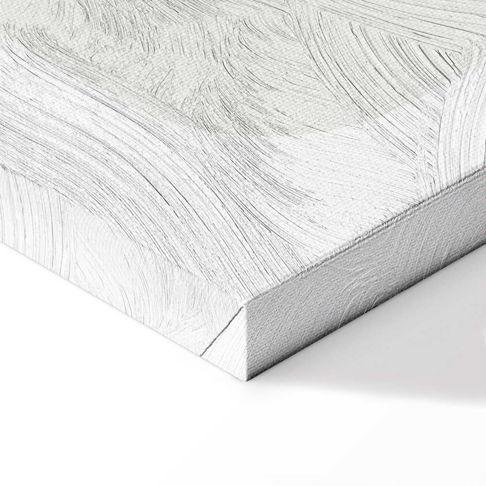 Monstera Line Art Green Canvas Print