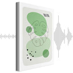 Monstera Line Art Green Canvas Print