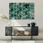 Green Leaves Botanical Wide Canvas Print