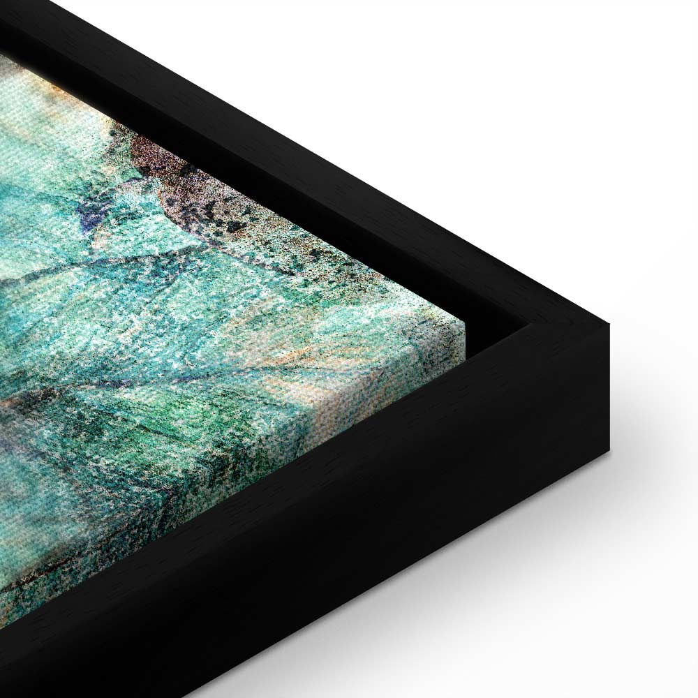 Green Leaves Botanical Wide Canvas Print