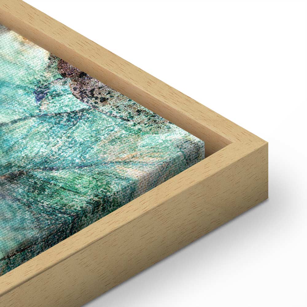 Green Leaves Botanical Wide Canvas Print