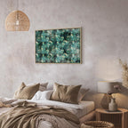 Green Leaves Botanical Wide Canvas Print