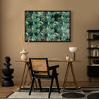 Green Leaves Botanical Wide Canvas Print