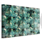 Green Leaves Botanical Wide Canvas Print