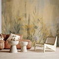 Yellow Meadow Floral Nature Wall Mural