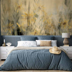 Yellow Meadow Floral Nature Wall Mural