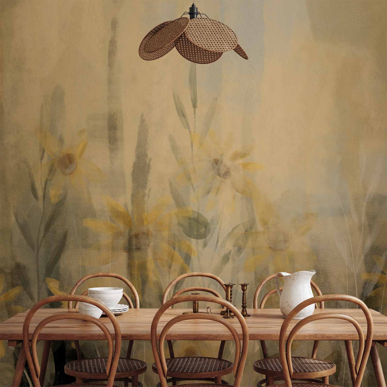 Wall Mural - Floral Meadow with Yellow Flowers