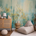 Blue Meadow Flowers Floral Wall Mural