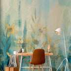 Blue Meadow Flowers Floral Wall Mural