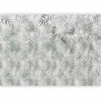 Wall Mural: Minimalist Landscape with Grey Exotic Leaves