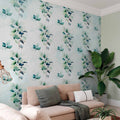 Mint Leaf Pattern Nature Wall Mural