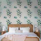 Mint Leaf Pattern Nature Wall Mural