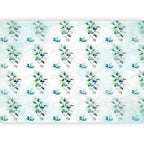 Wall Mural Mint Nature - Floral Leaves Pattern