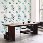 Mint Leaf Pattern Nature Wall Mural