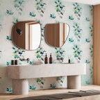 Mint Leaf Pattern Nature Wall Mural