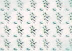 Wall Mural Mint Green Nature Solid Floral Pattern with Green Leaves