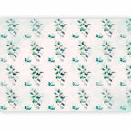 Wall Mural Mint Green Nature Solid Floral Pattern with Green Leaves