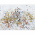 Wall Mural - Grey palms and leaf motif in abstract composition
