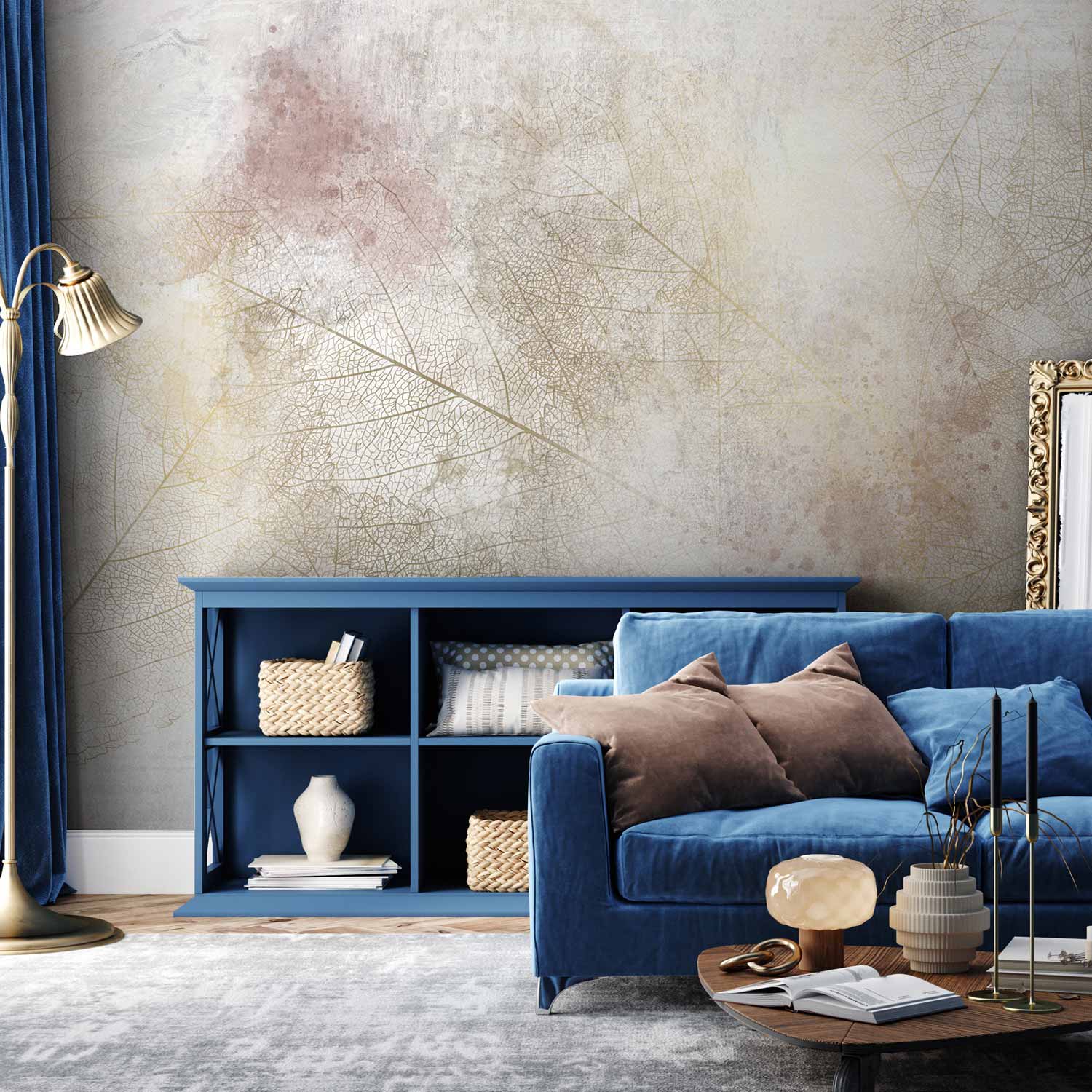 Wall Mural Summer Memory Leaves Abstract Design