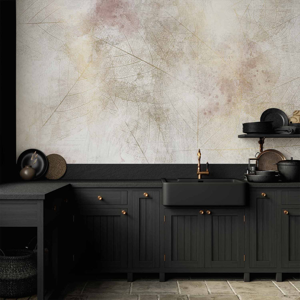 Wall Mural Summer Memory Leaves Abstract Design